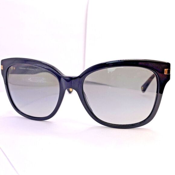 Coach Sunglasses Frame HC 8103 L080 Alfie 55 [] 17 135 MM Black Beige Ocelot - Picture 2 of 9